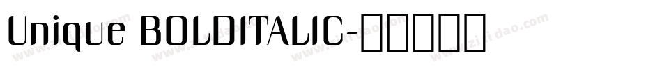Unique BOLDITALIC字体转换